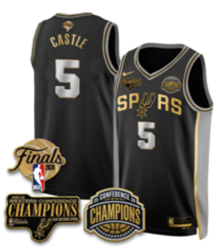 Men Phoenix Suns #5 Castle Black 2026 NBA Jersey 0718008->phoenix suns->NBA Jersey